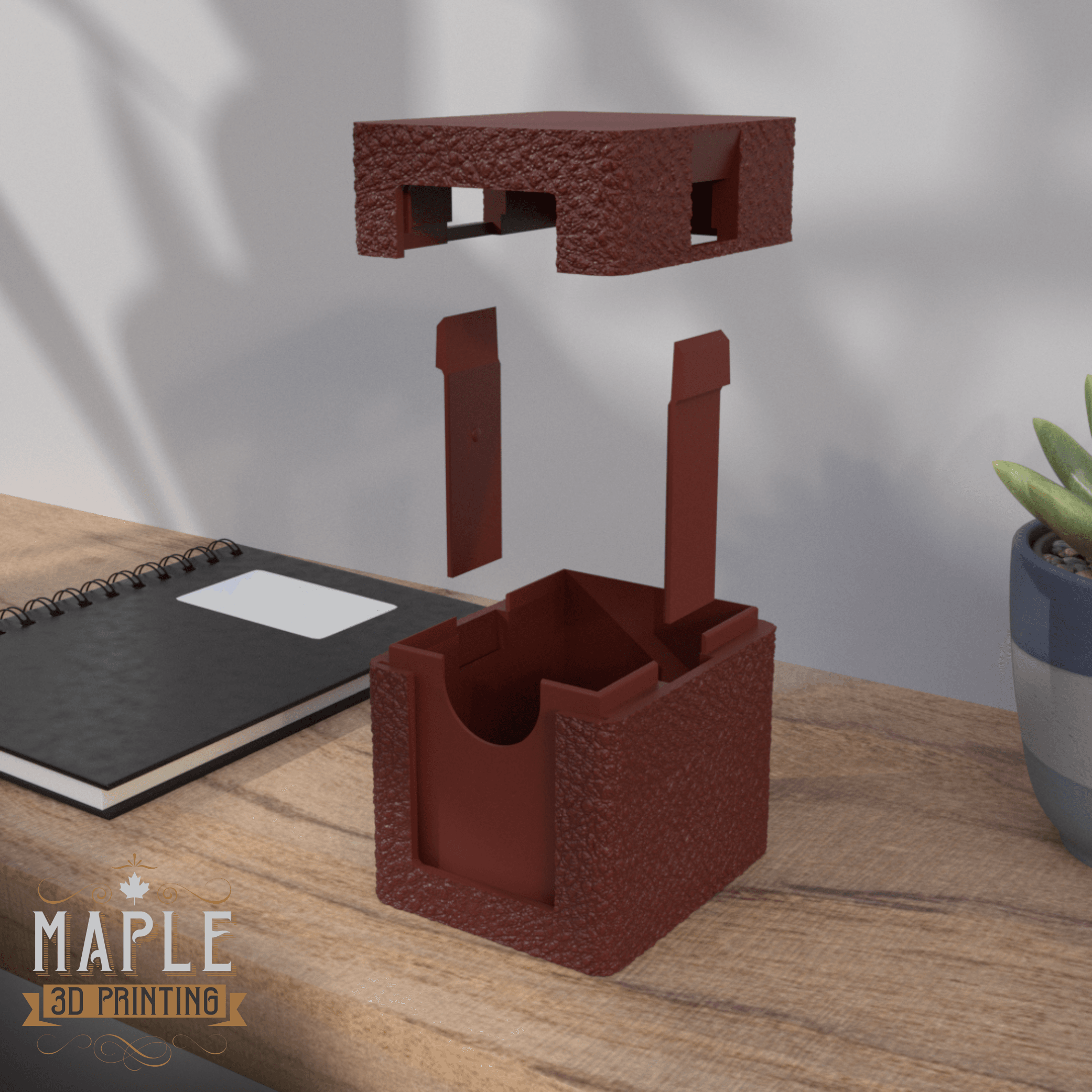 Snap Shut Deck Box - Leather 3d model