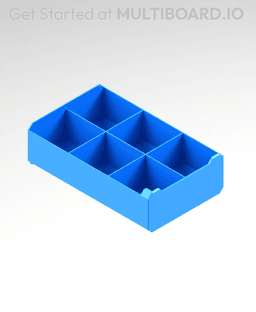 2x1x3 LU - Grid Divided - MultiBin Simple Drawer 3d model