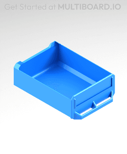 2x1x2.5 LU - Labelled - Magnetic - Simple Multibin Drawer 3d model