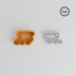 Combine Harvester Cookie Cutter & Stamp Set, S/M/L Sizes, Perfect for Cookies, Fondant, 6-Piece Farming Vehicle Shape Collection PRODUCT_3208 3d model