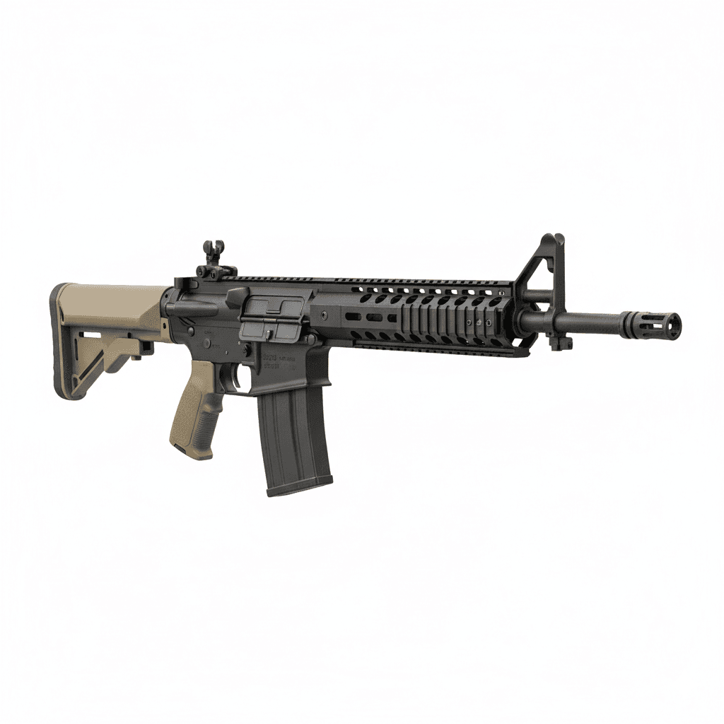 Gun HK417 Battle Rifle Platform 3d model
