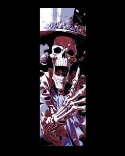 Fan art hueforge bookmark set of One Piece Anime/Manga Musician Brook the skeleton 3d model