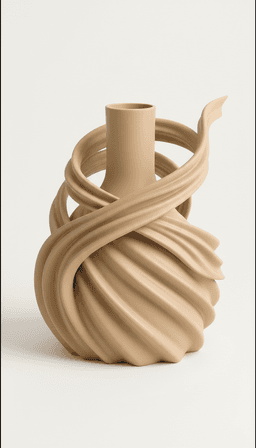 Modern Twisted Spiral Vase STL – Sculptural Abstract Home Decor Planter for 3D Printing 3d model