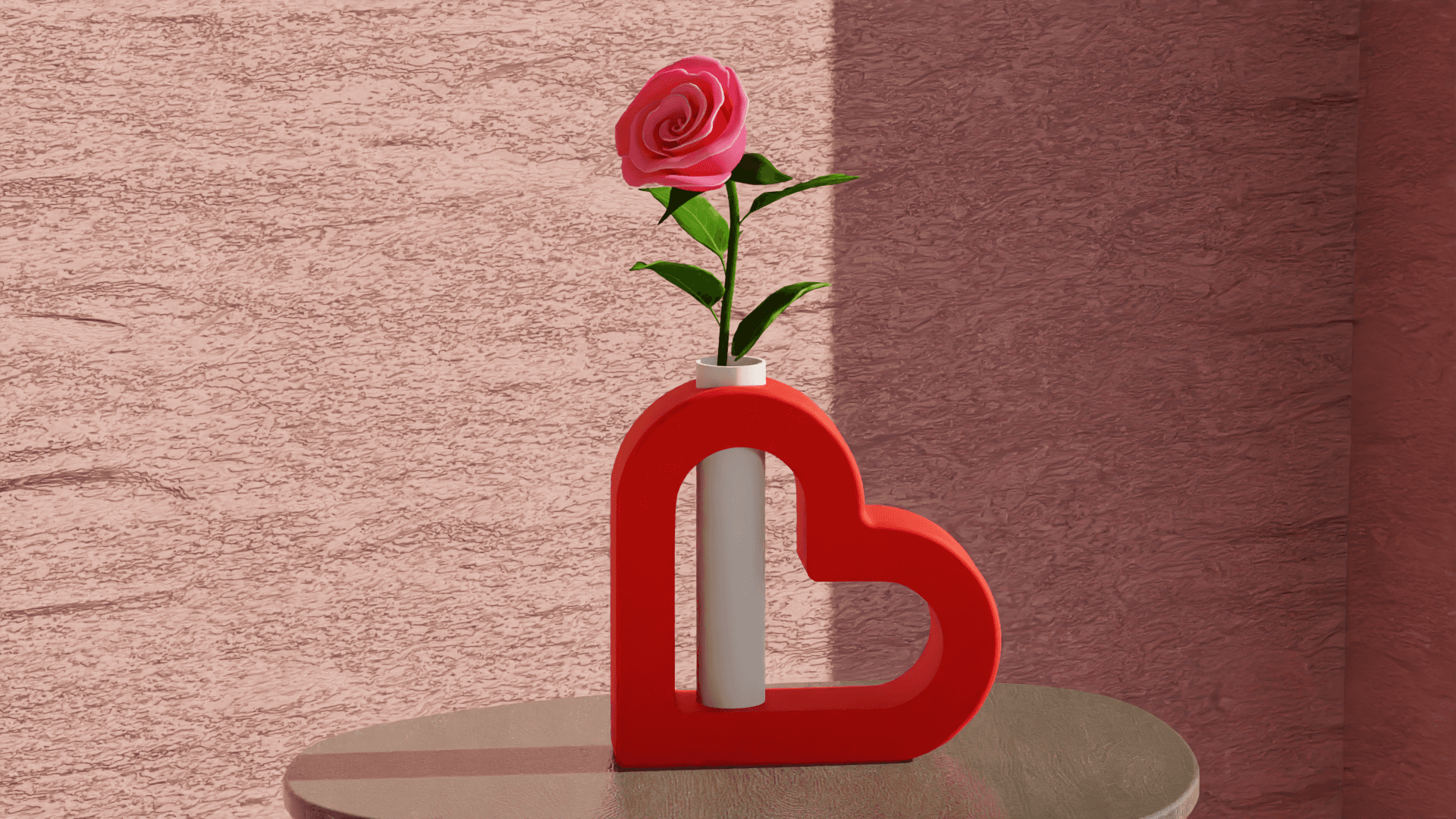 Heart Vase - Flower Vase (Decoration) 3d model