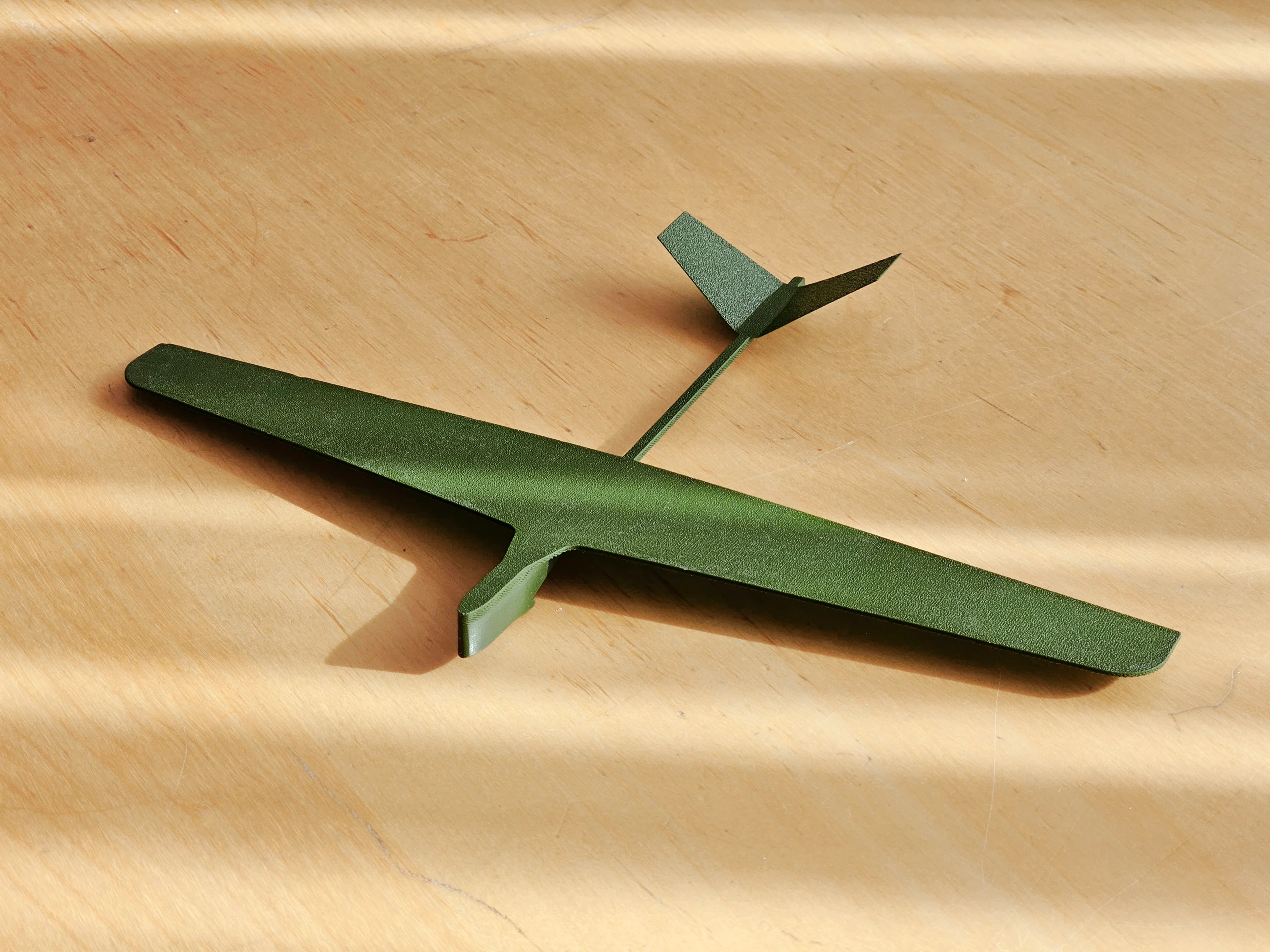 Sturdy Glider with Reinforced Wings for Rubber Band Launch 3d model