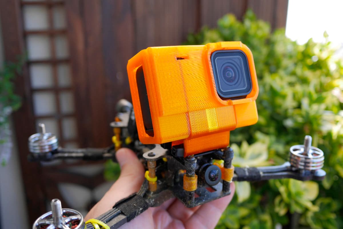 GoPro Hero 9 and 10 drone mount - Sleeve and Facehugger 3d model