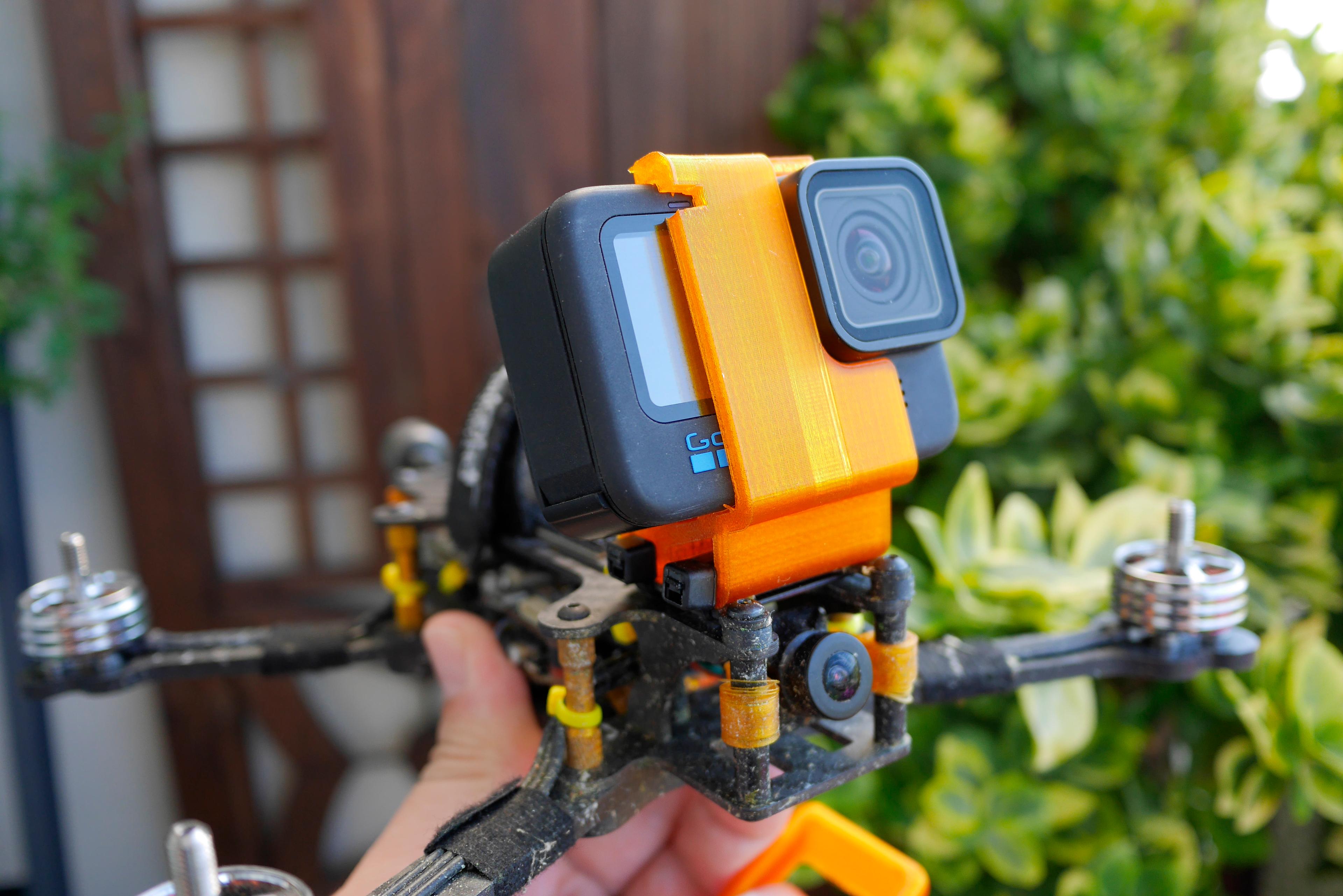 GoPro Hero 9 and 10 drone mount - Sleeve and Facehugger 3d model