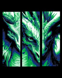 The watchful eye of the sage dragon - Set of bookmarks 3d model