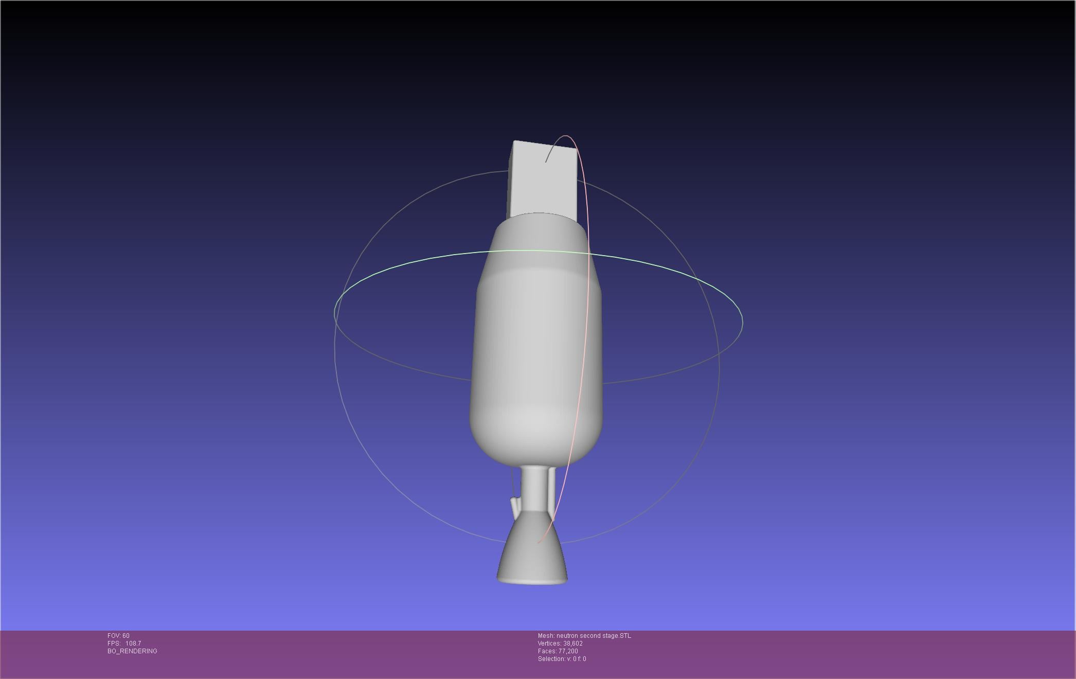 Rocket Labs Neutron Rocket Printable Miniature 3d model