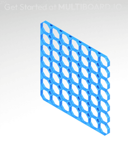 7x7 MU - Left Horizontal Strip Interfitted - MultiBoard Octagon Plate 3d model