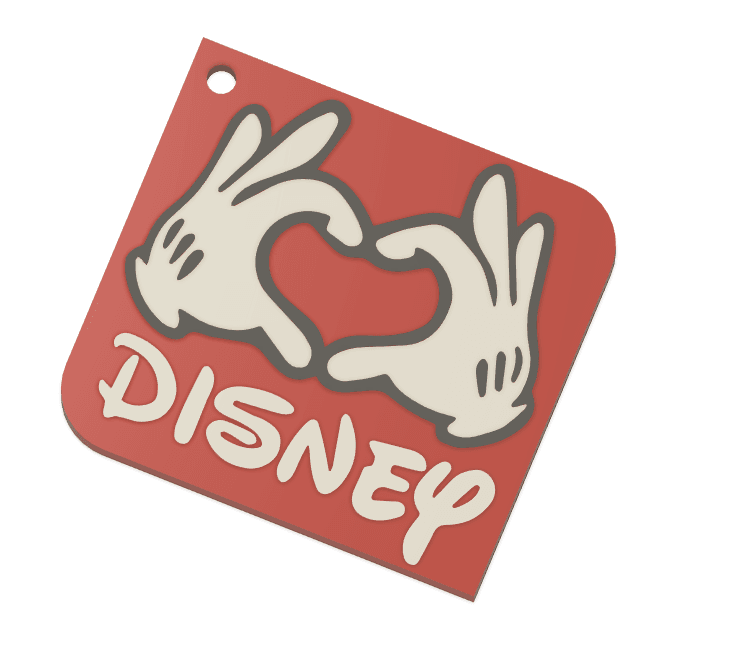 Keychain: Mickey Hands I 3d model