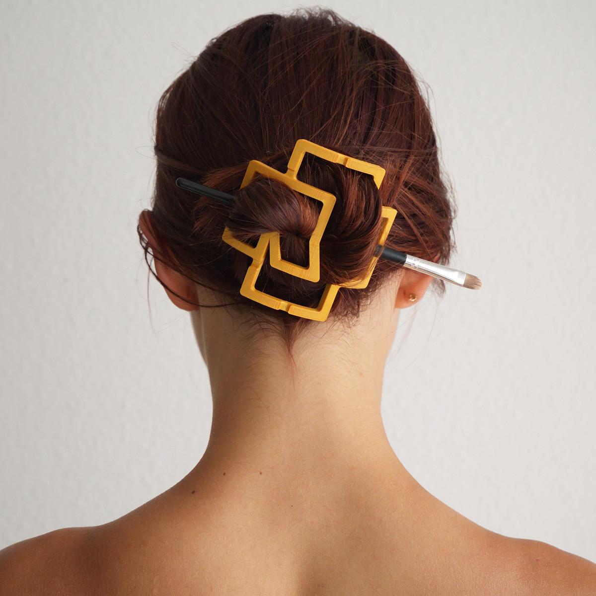 Rammstein logo hair pin 3d model