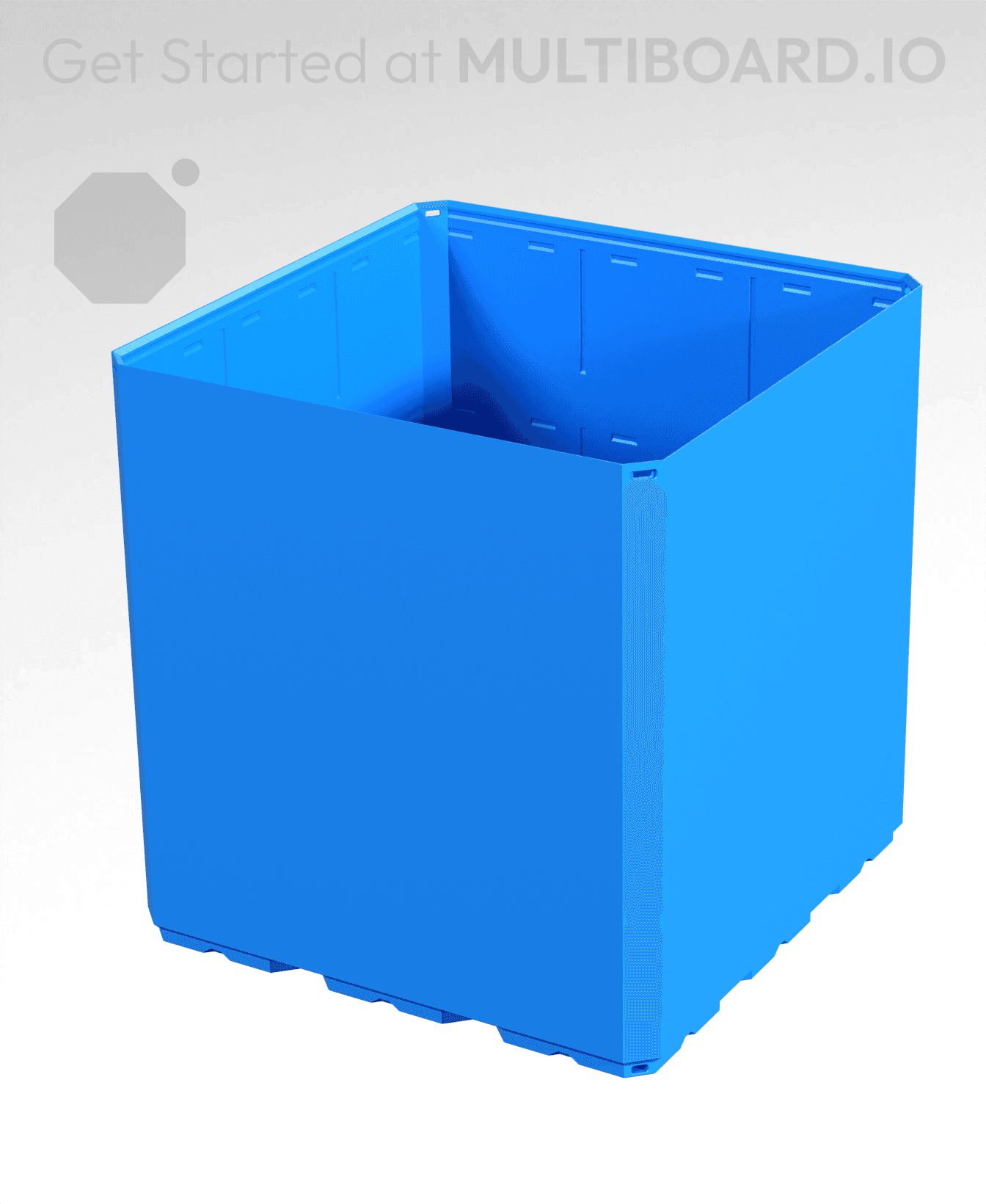 3x3x3 CU - Simple Walls - Multibin Shell 3d model