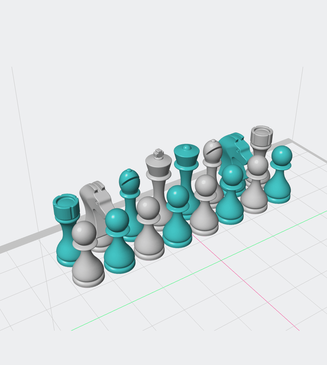 Chess pieces 3d model