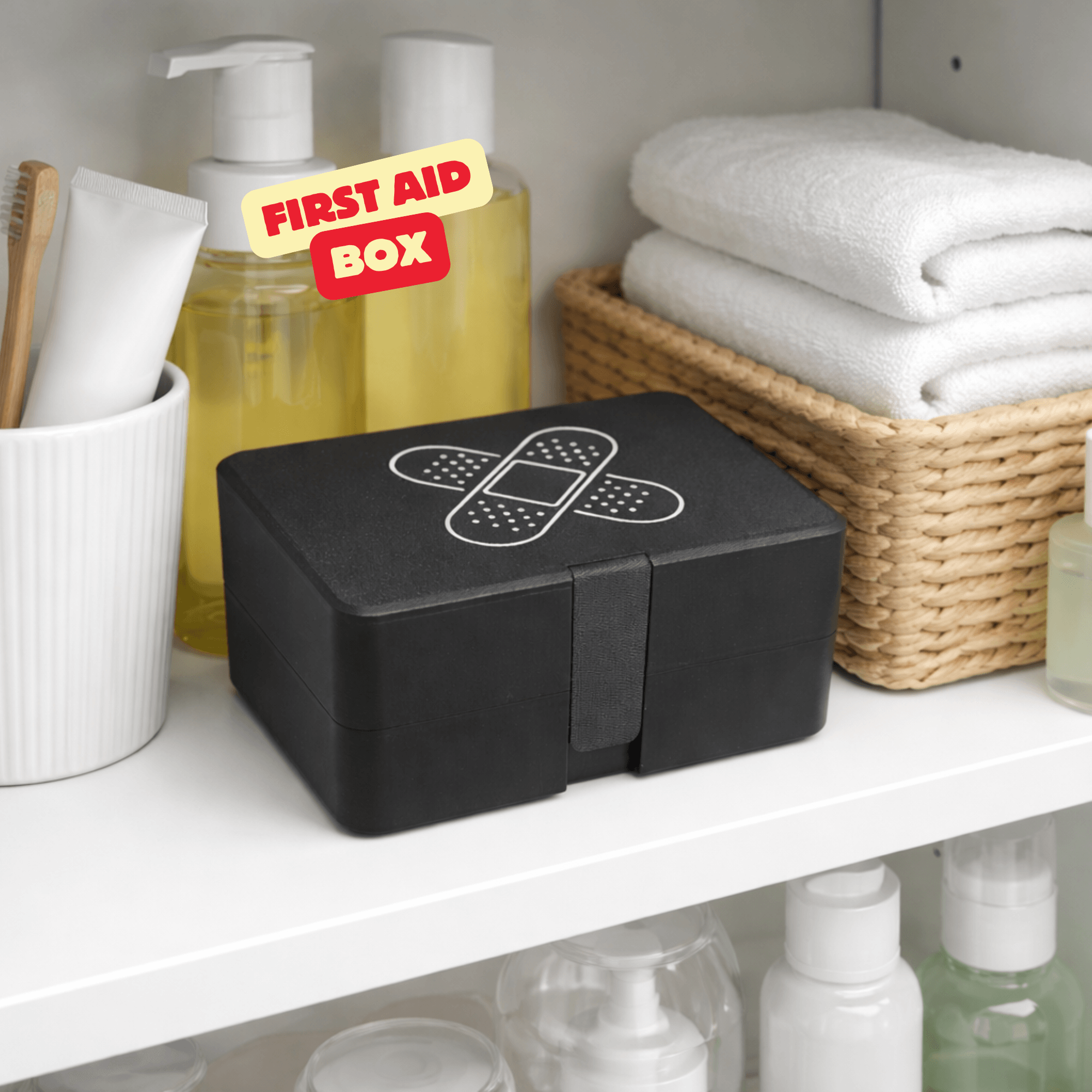 PATCHES BOX / FIRST AID BOX (PRINT IN PLACE) / BATHROOM ACCESSORIES / MODERN DESIGN / BATHROOM TOOLS 3d model
