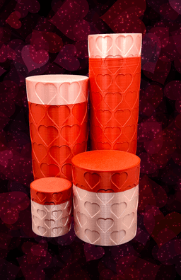 Hearts container collection 3d model
