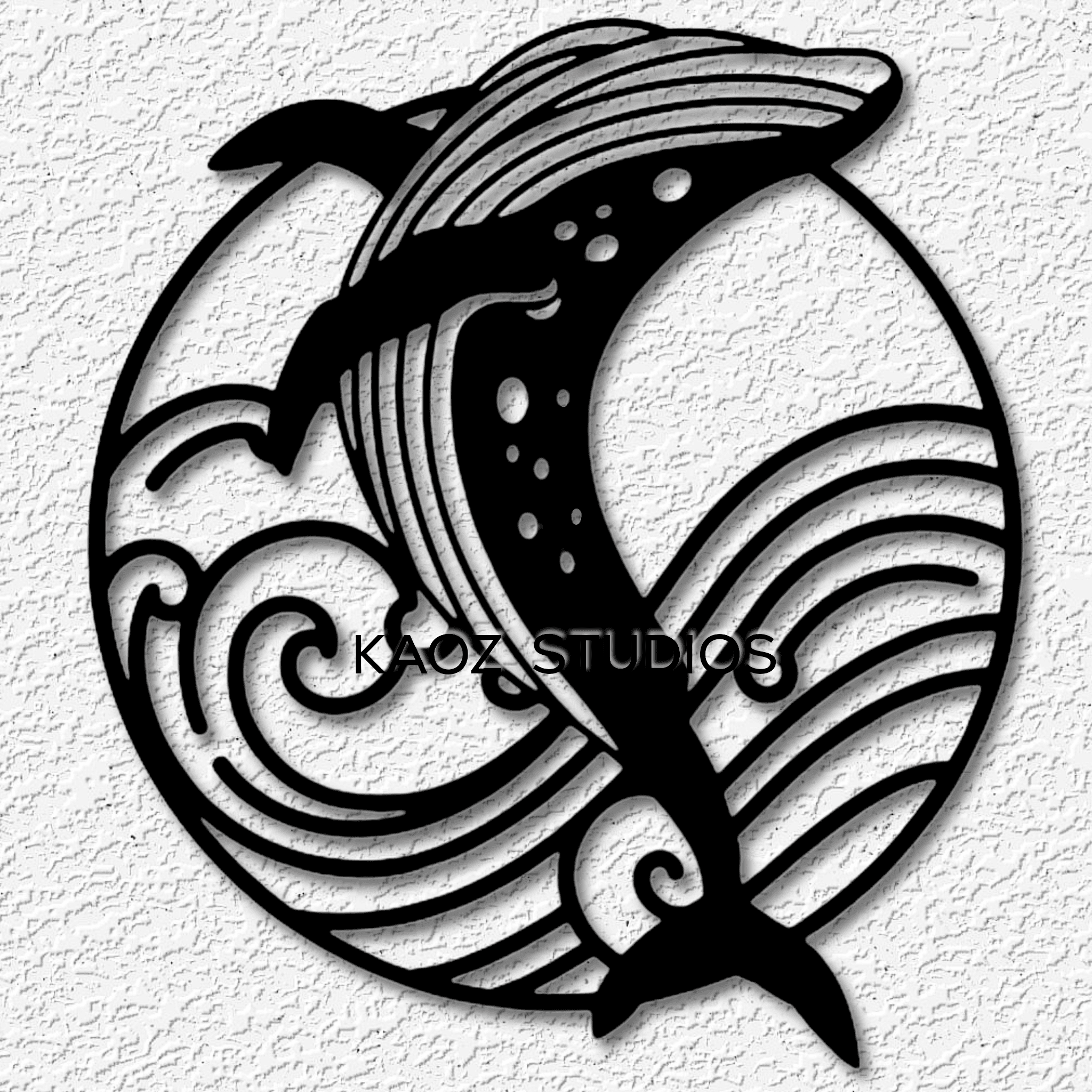blue whale wall art ocean wall decor 3d model