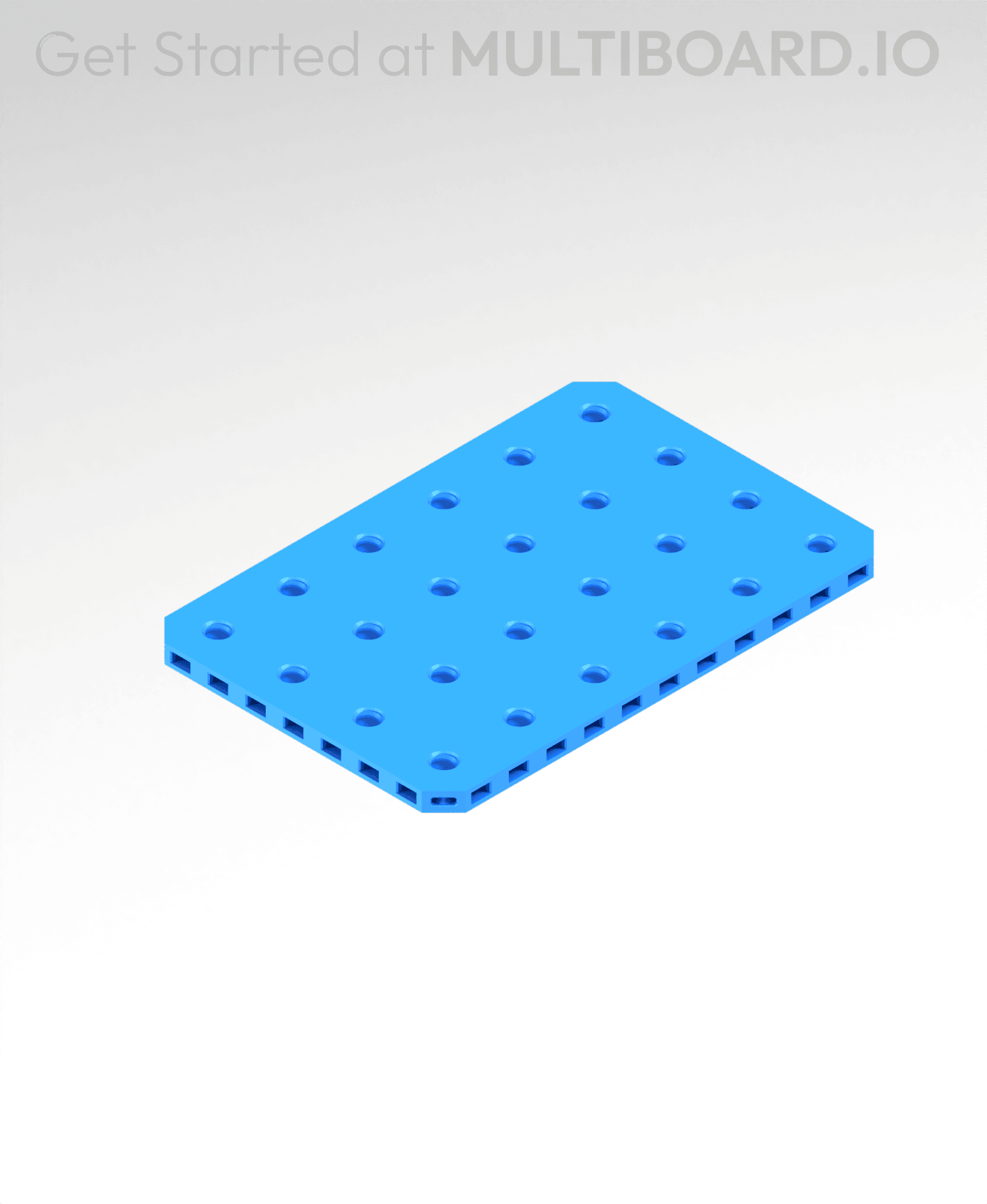 6x4 MU - Small Thread Offset MU - MultiBoard Plate 3d model