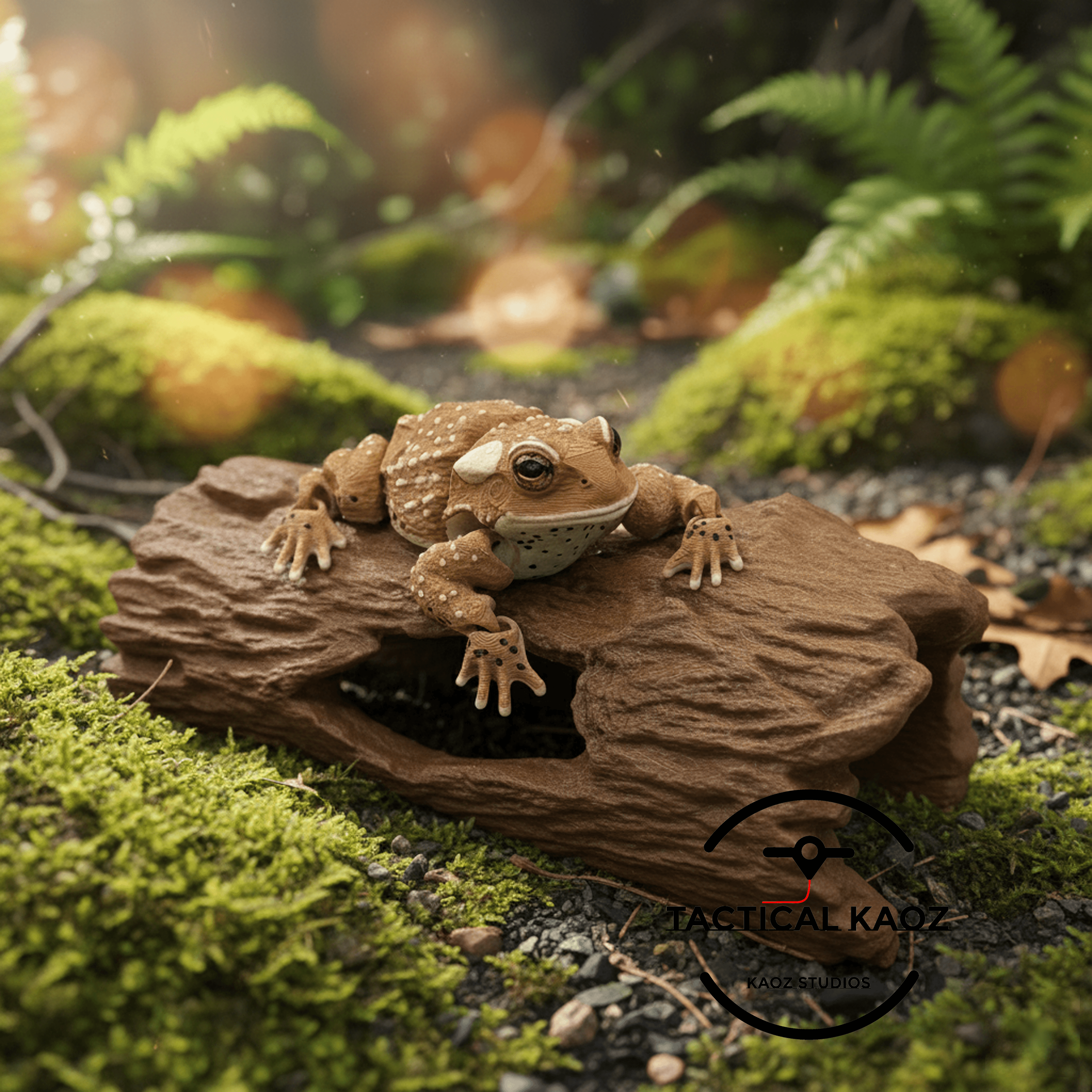 Articulated American Toad | Pre-Painted + Optional 8mm Glass Eye Version 3d model