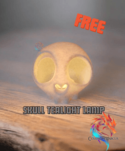 Skull tealight lamp / 3mf included 3d model