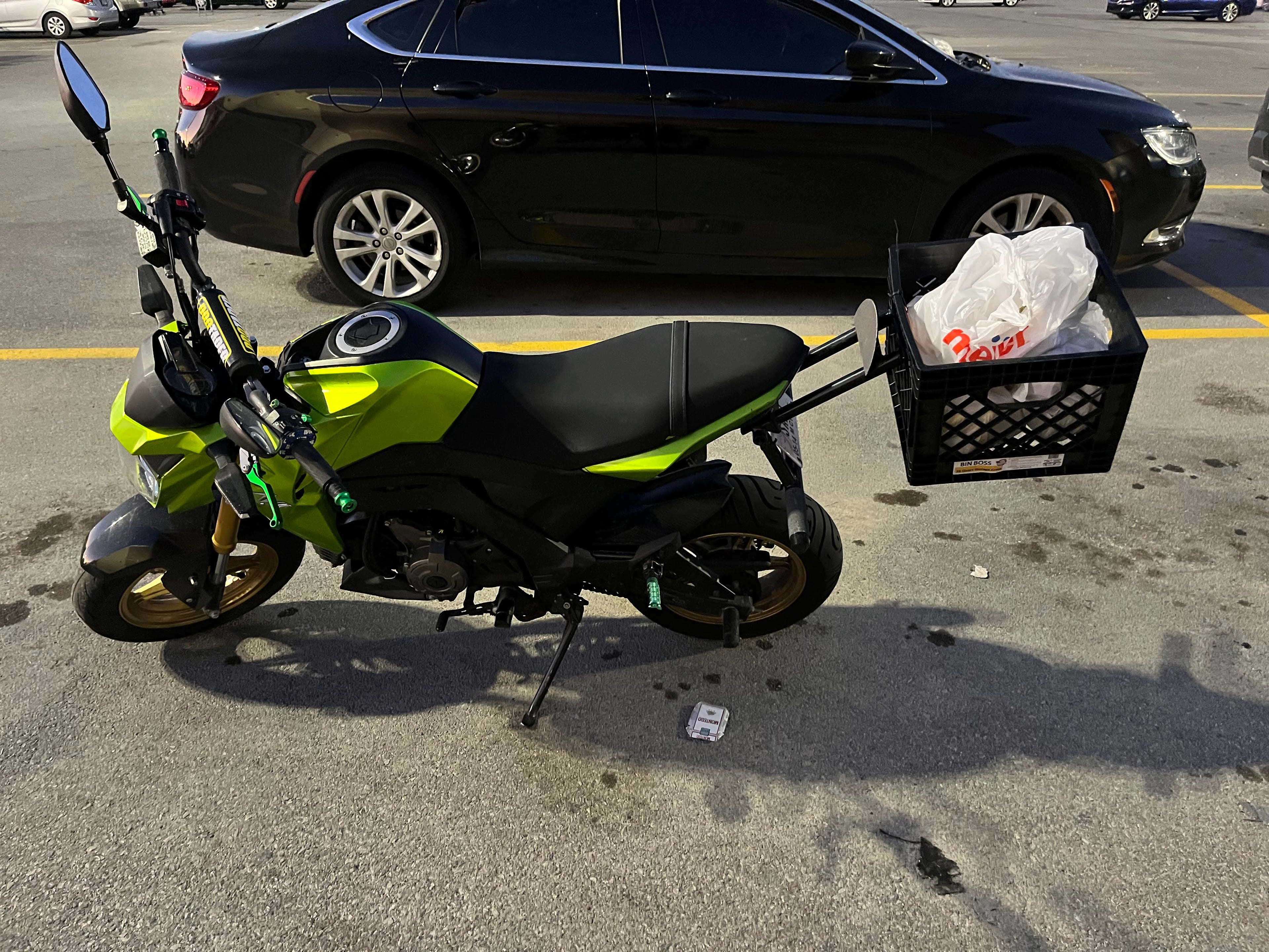 Kawasaki z125 Milk Crate Mount for z&z Scrape Bar 3d model