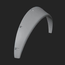 Flat fender flare 3d model