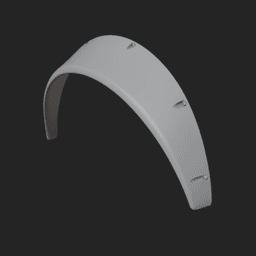 Flat fender flare 3d model