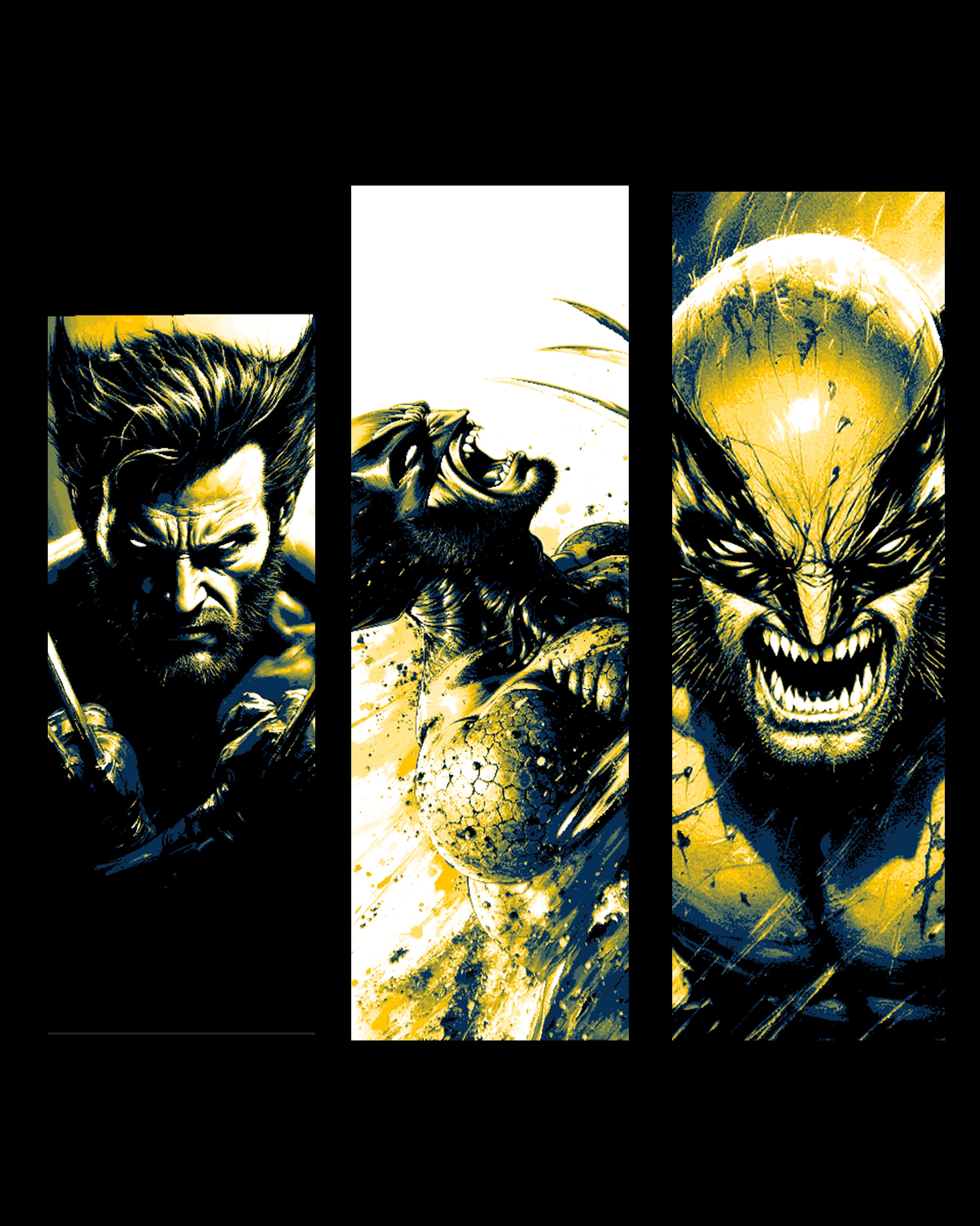 Fanart depictions of the Marvel X-Men character Wolverine - Set of bookmarks 3d model