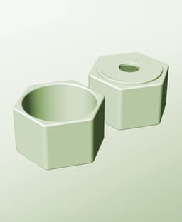 CH128-90-P Stacking pierced component box bin for makers 3d model