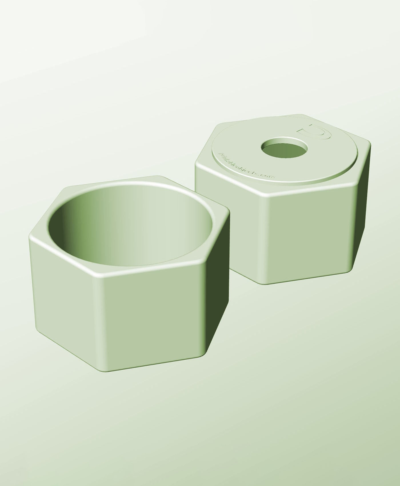 CH128-90-P Stacking pierced component box bin for makers 3d model