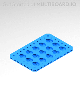 6x4 MU - Point Hole MU - MultiBoard Plate 3d model