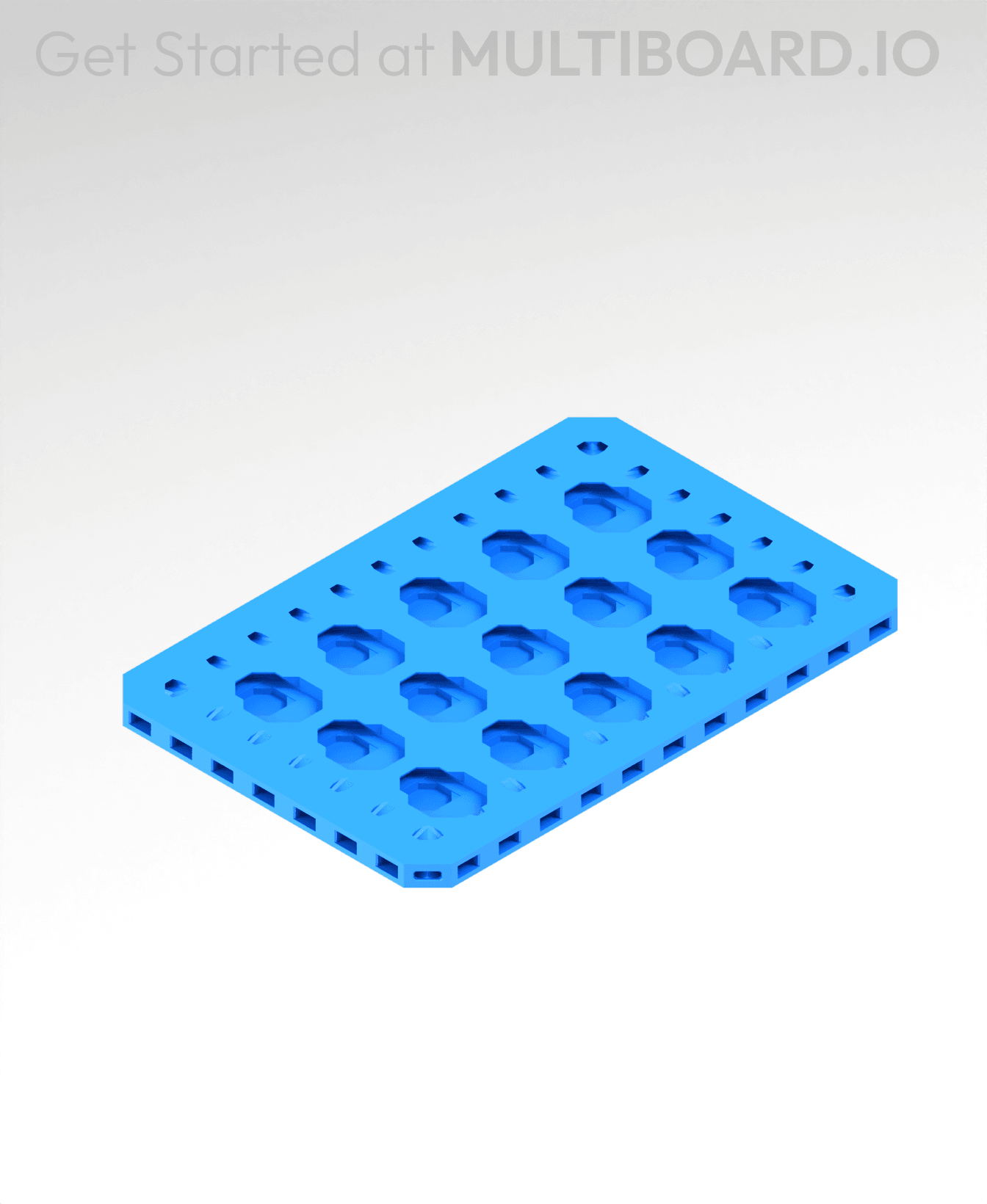 6x4 MU - Point Hole MU - MultiBoard Plate 3d model