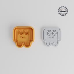 High Shoulders Monster Cookie Cutter & Stamp Set, Cartoon Creature Design, 6 Pieces, 3 Sizes S/M/L, Perfect for Cookies & Fondant PRODUCT_3018 3d model