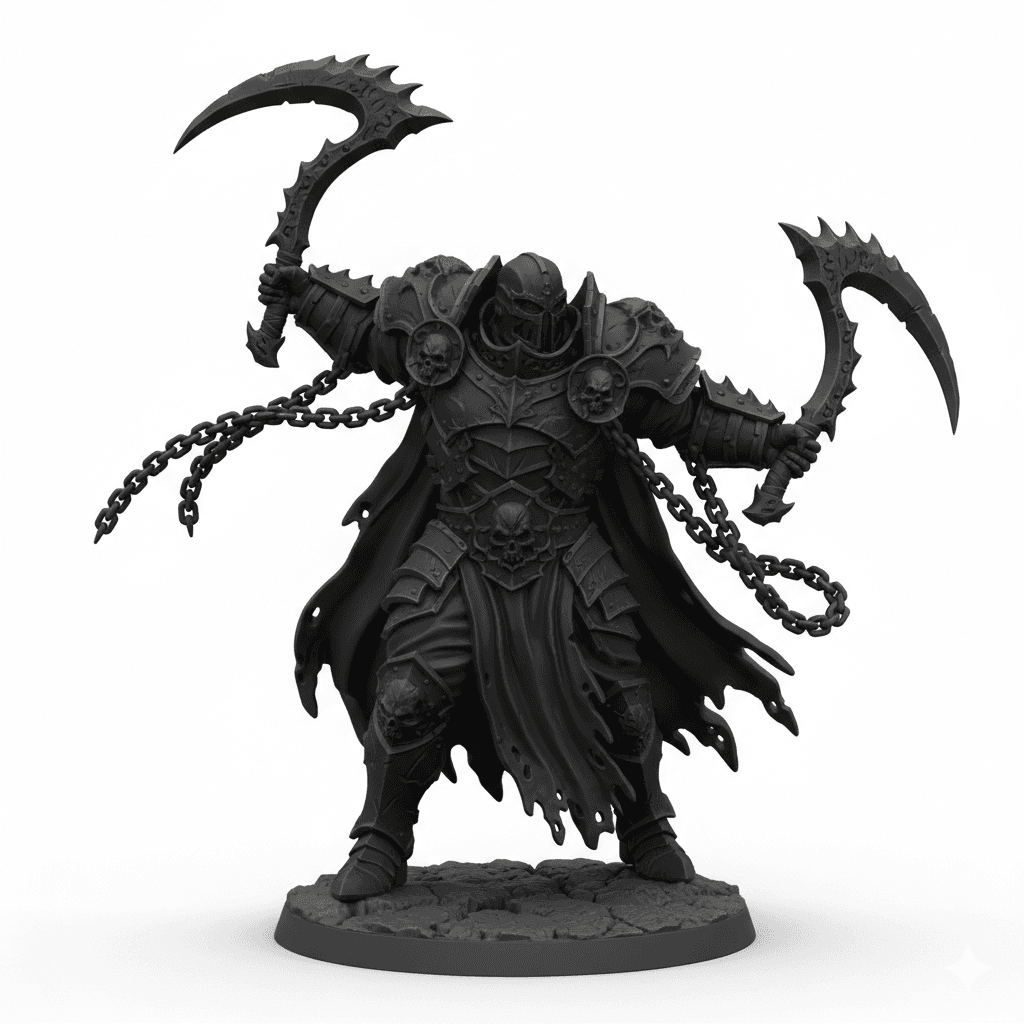 Shadow Gladiator Chained Sickles Printable STL Download 3d model