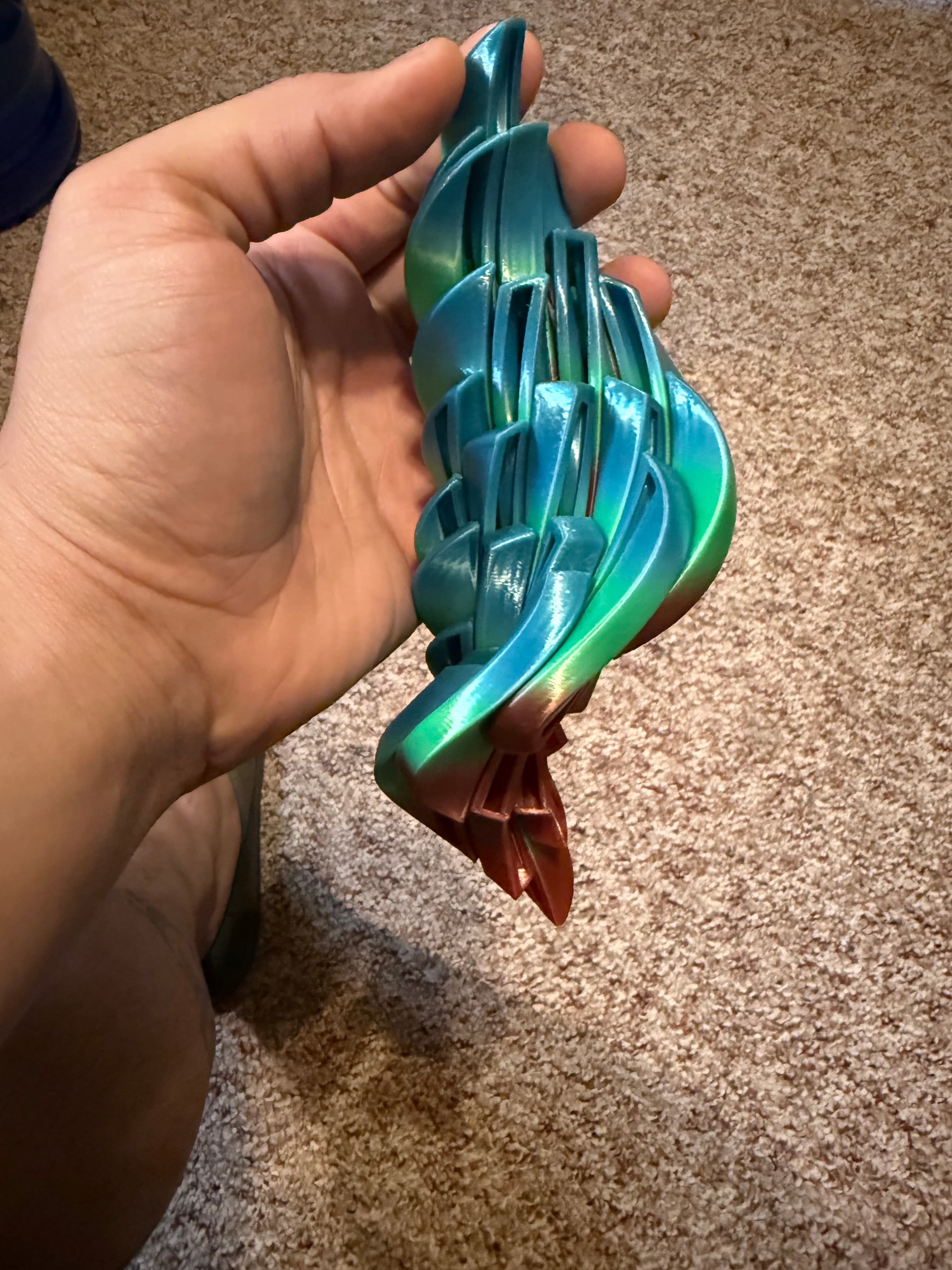 Printed perfectly the first time! This model is awesome! The supports were a bit hard to get off (I thought I broke it almost at the last support). GREAT JOB!! LOVE IT!