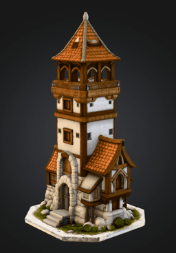 Watchtower Keep KF2 - Medieval Fantasy RPG Terrain - Workshop3D 3d model