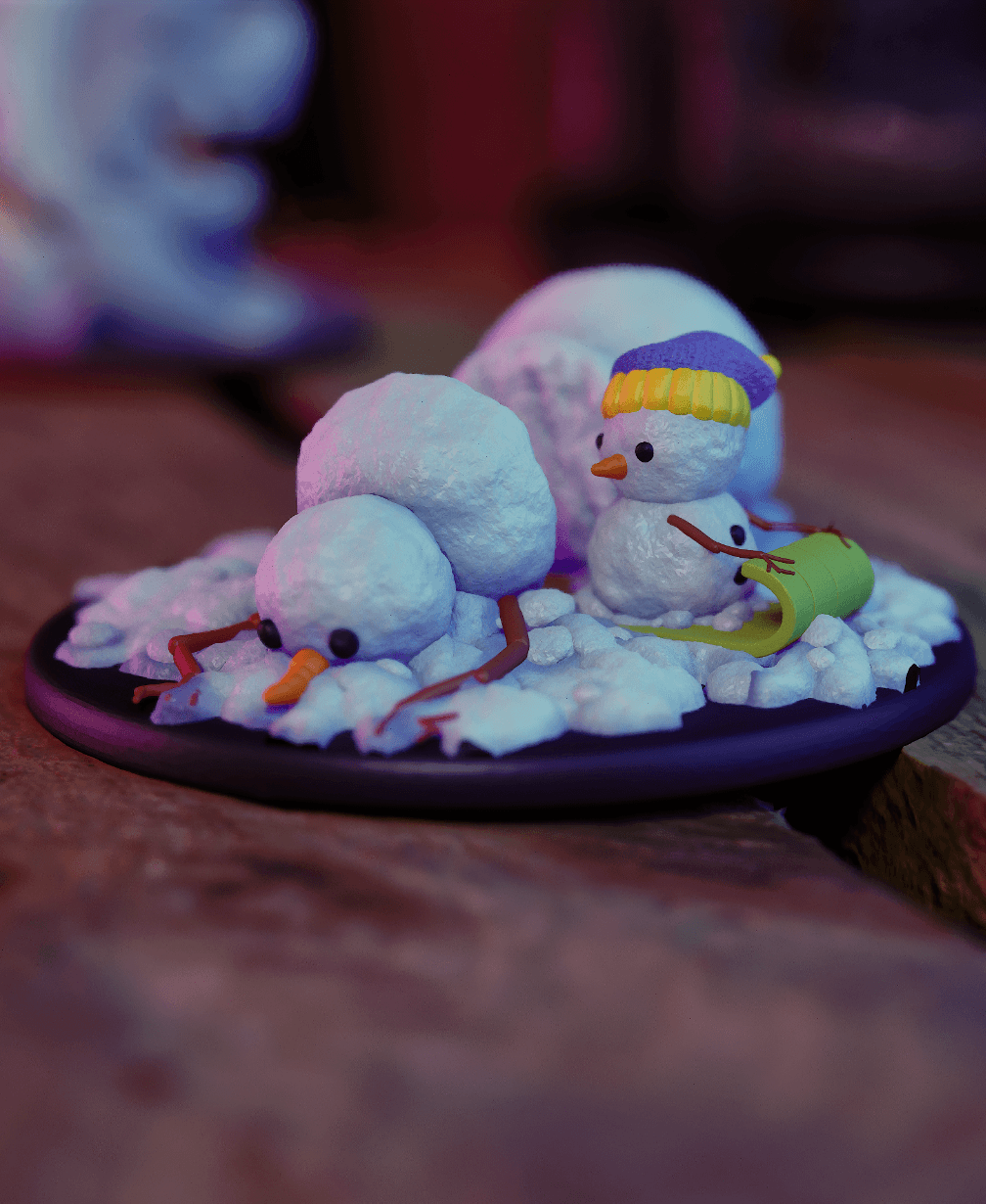 Calvin & Hobbes Snowman 3d model