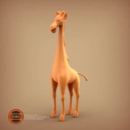 Stylized giraffe 3d model