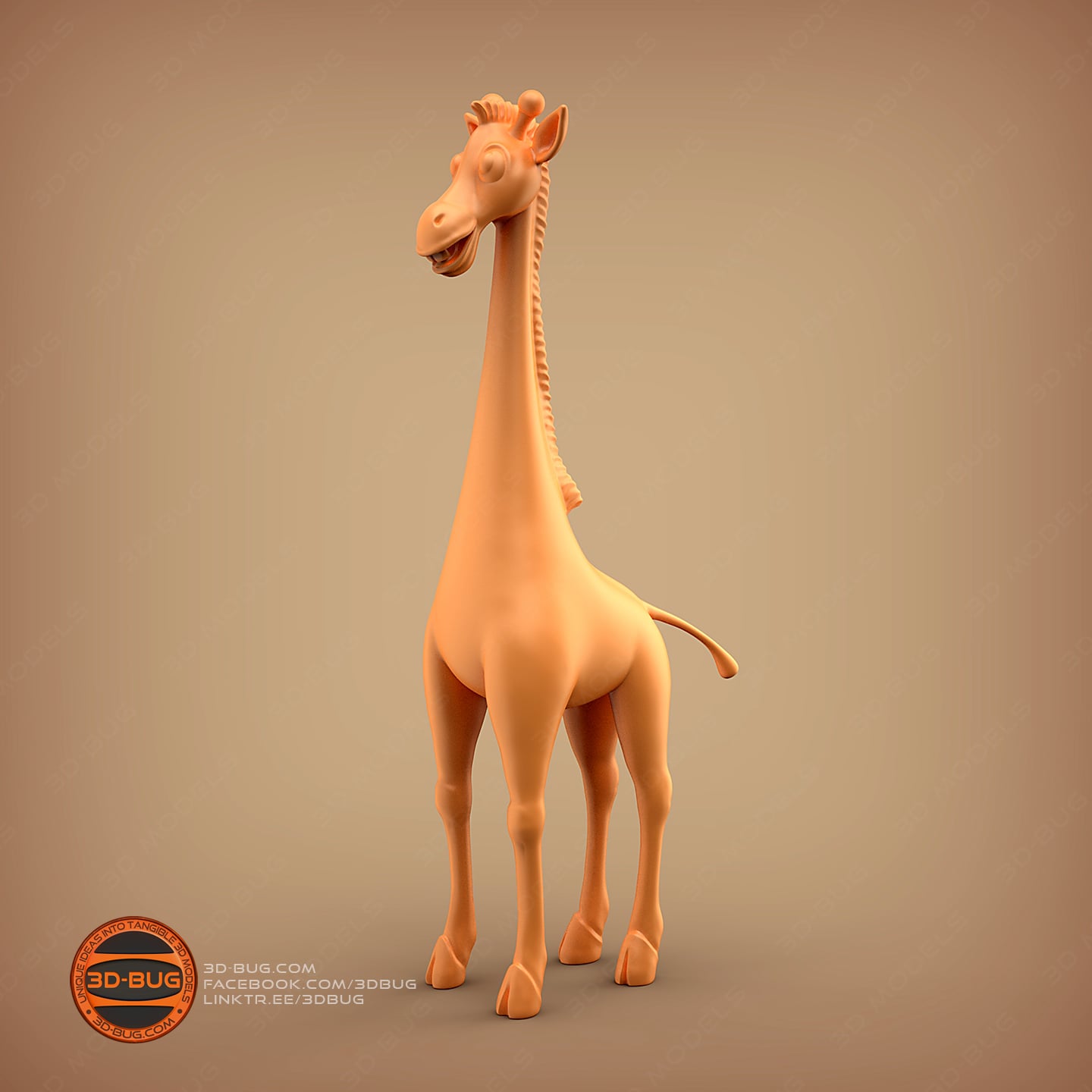 Stylized giraffe 3d model
