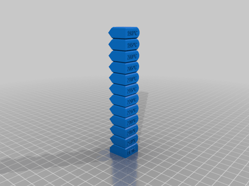 Temp Tower PLA ABS PETG and more 3d model