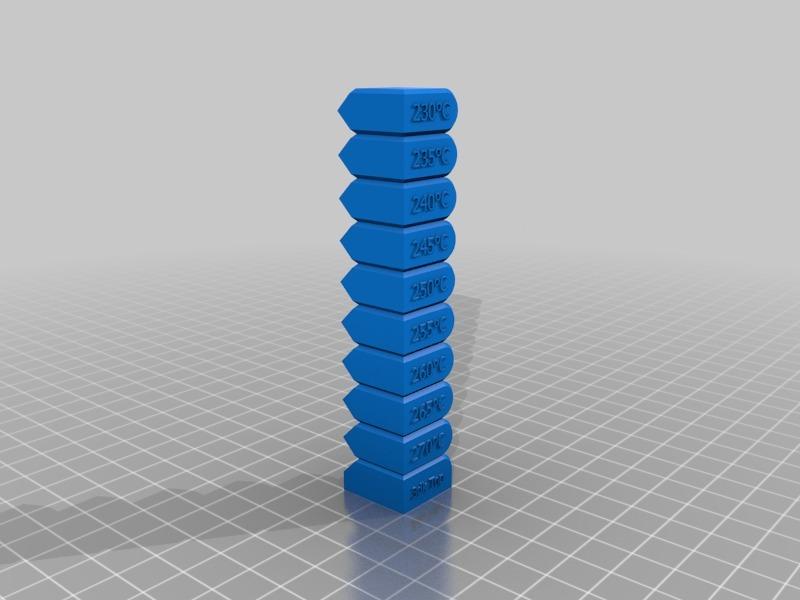 Temp Tower PLA ABS PETG and more 3d model