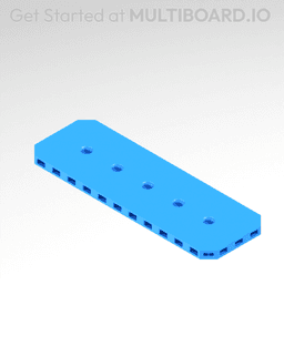 2x6 MU - Small Thread MU - MultiBoard Plate 3d model