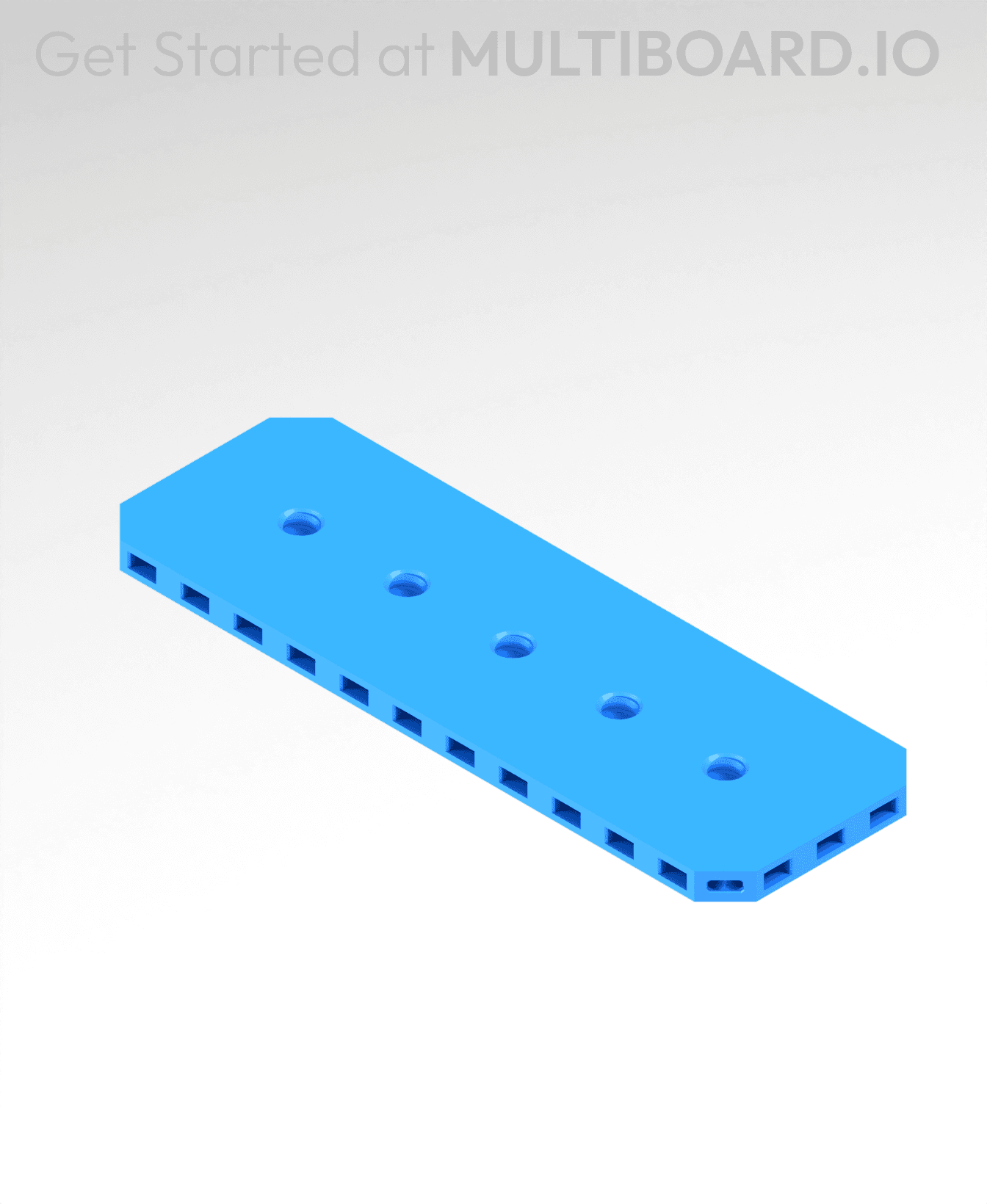 2x6 MU - Small Thread MU - MultiBoard Plate 3d model