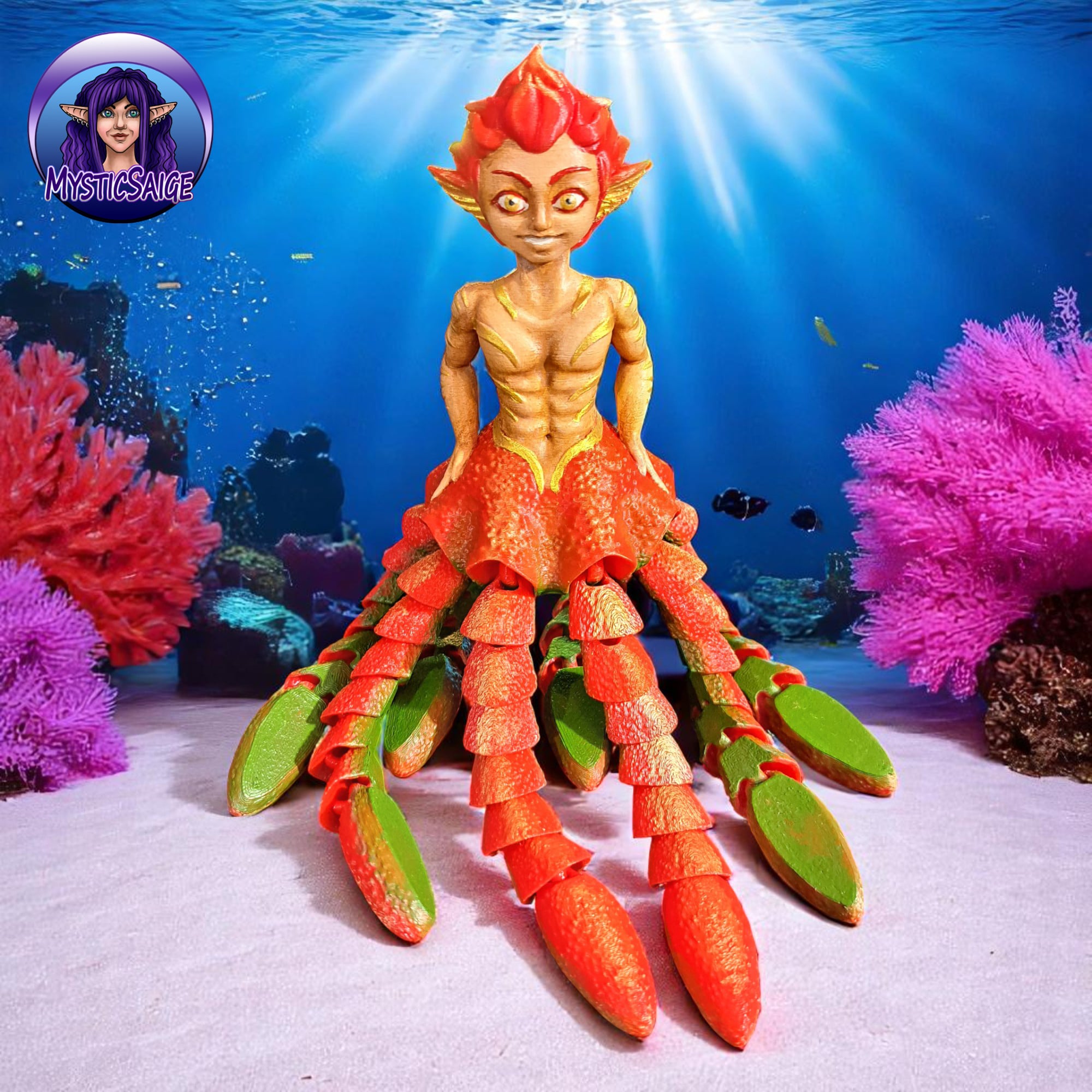 Malakai the Mertopus - Articulated Octopus 3d model