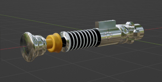 Luke Skywalker Green lightsaber 3d model