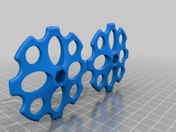 Metric Hex Bolt Knobs M1 - M100 3d model