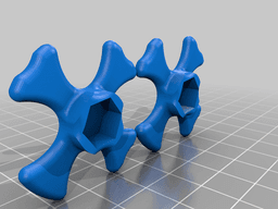 Metric Hex Bolt Knobs M1 - M100 3d model