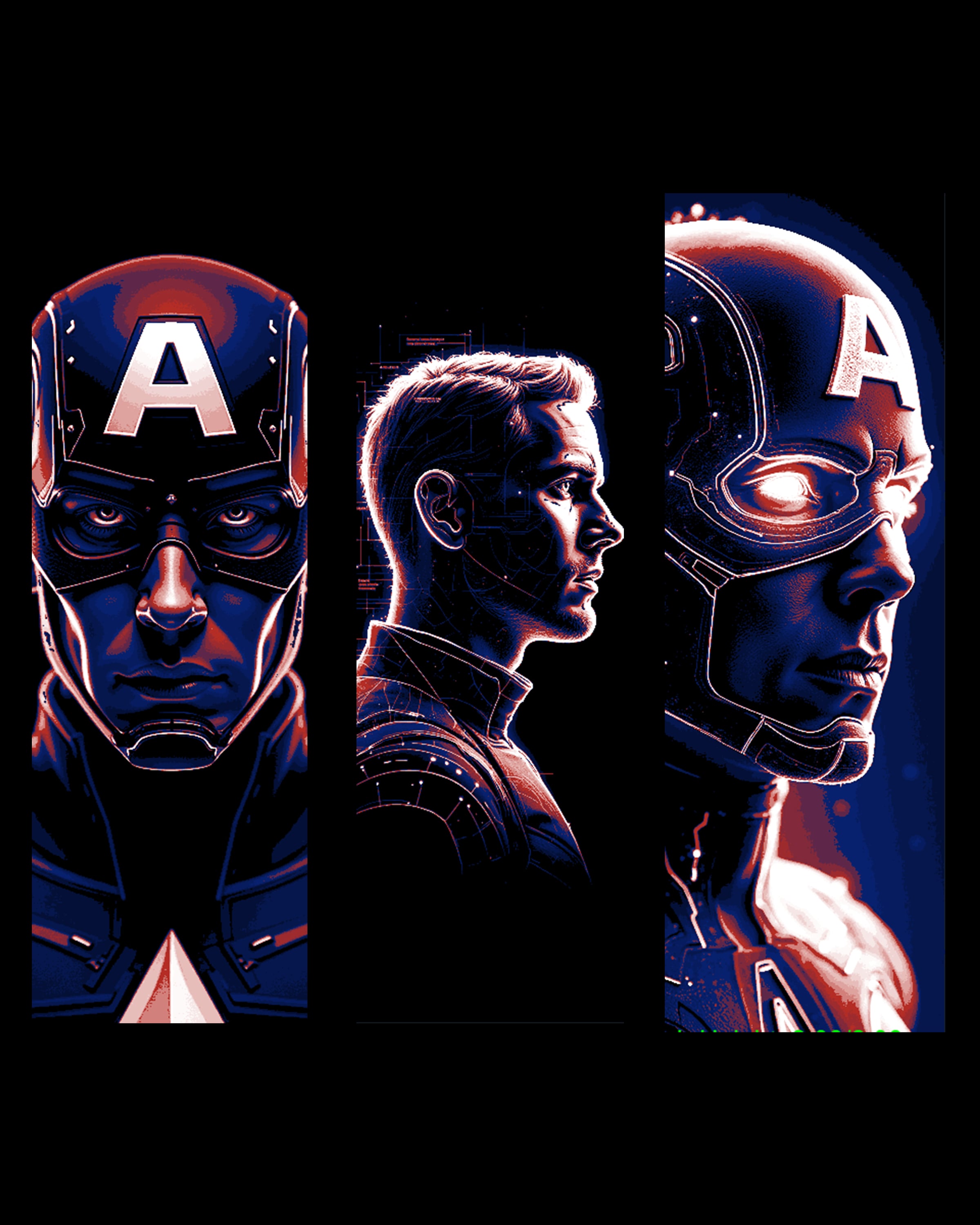 the blueprints and designs to creating captain America - Fanart Set of Bookmarks 3d model
