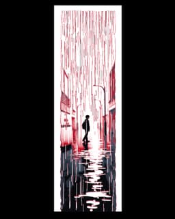 Simple depictions of Anime scenes shown as art on its own - Set of Bookmarks 3d model
