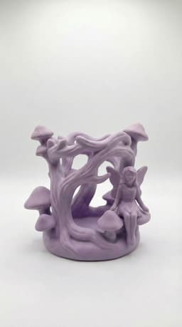 Whimsical Fairy Mushroom Forest Desk Organizer - Cottagecore Pen & Pencil Holder 3d model